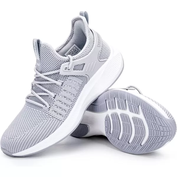 SDolphin Running Shoes Women Sneakers  Comfortable Memory Foam Lightweight Walking Tennis Workout Athletic ShoesNew Grey