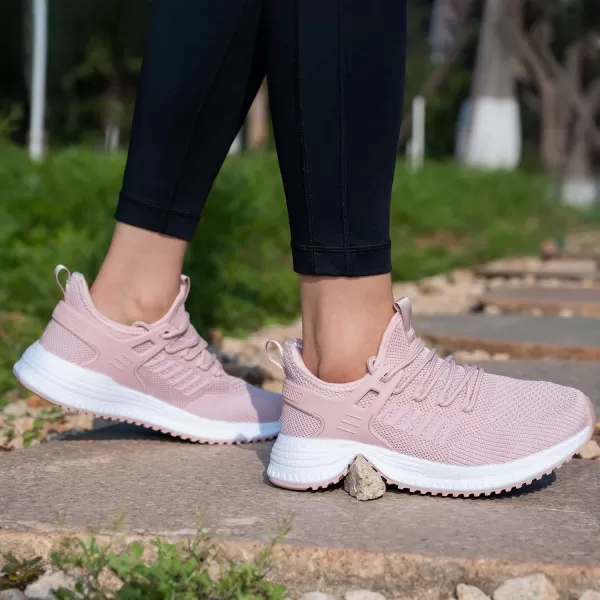 SDolphin Running Shoes Women Sneakers  Comfortable Memory Foam Lightweight Walking Tennis Workout Athletic ShoesPale Cherry Pink