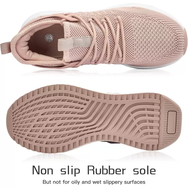 SDolphin Running Shoes Women Sneakers  Comfortable Memory Foam Lightweight Walking Tennis Workout Athletic ShoesPale Cherry Pink