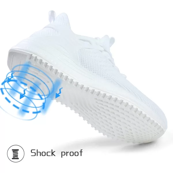 SDolphin Running Shoes Women Sneakers  Comfortable Memory Foam Lightweight Walking Tennis Workout Athletic ShoesWhite