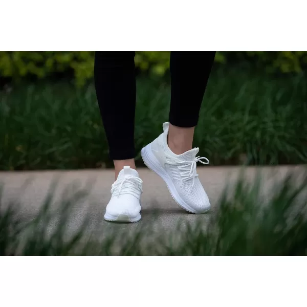 SDolphin Running Shoes Women Sneakers  Comfortable Memory Foam Lightweight Walking Tennis Workout Athletic ShoesWhite