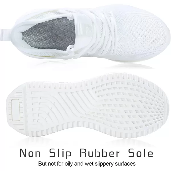 SDolphin Running Shoes Women Sneakers  Comfortable Memory Foam Lightweight Walking Tennis Workout Athletic ShoesWhite