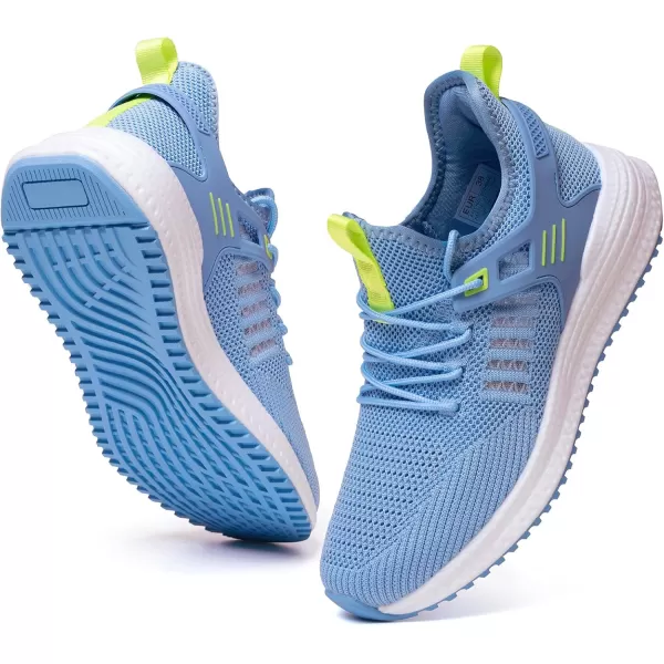 SDolphin Womens Walking Running Shoes  Tennis Workout Training Sneakers Slip on Memory Foam Fashion Lightweight Shoes Gym Comfortable Blue Shoes