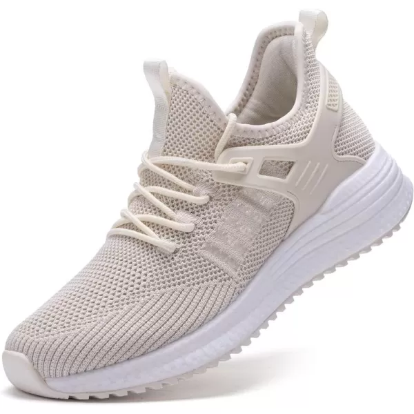 SDolphin Running Shoes Women Sneakers  Comfortable Memory Foam Lightweight Walking Tennis Workout Athletic ShoesBeigebreathable