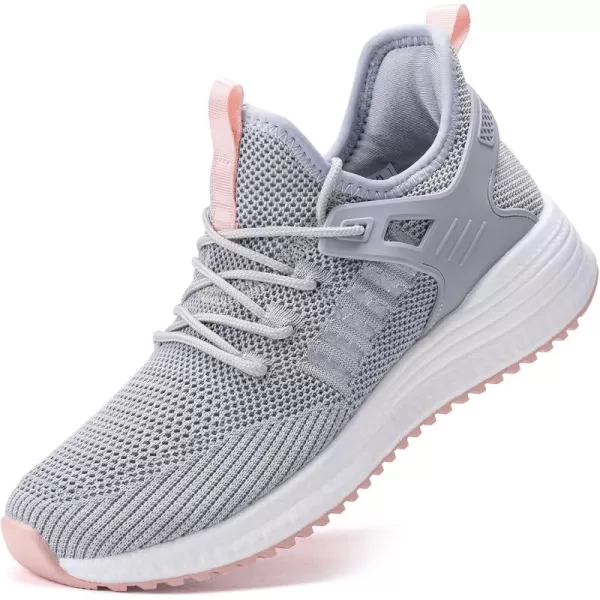 SDolphin Running Shoes Women Sneakers  Comfortable Memory Foam Lightweight Walking Tennis Workout Athletic ShoesGreybreathable