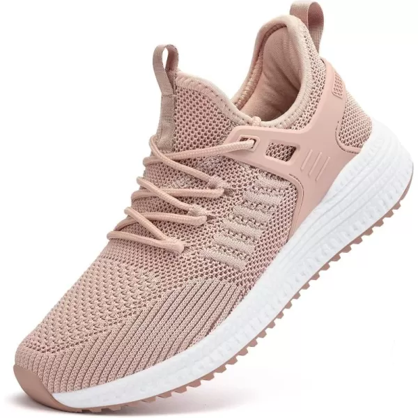 SDolphin Running Shoes Women Sneakers  Comfortable Memory Foam Lightweight Walking Tennis Workout Athletic ShoesPale Cherry Pink