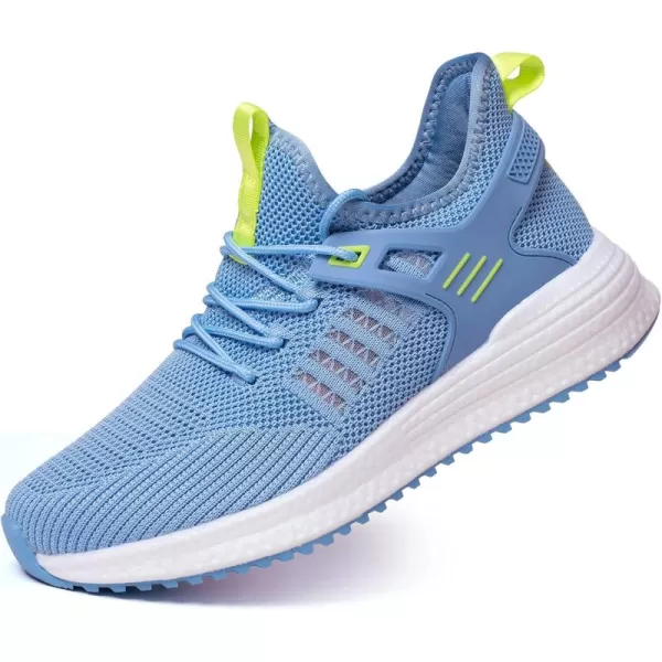 SDolphin Womens Walking Running Shoes  Tennis Workout Training Sneakers Slip on Memory Foam Fashion Lightweight Shoes Gym Comfortable Blue Shoes