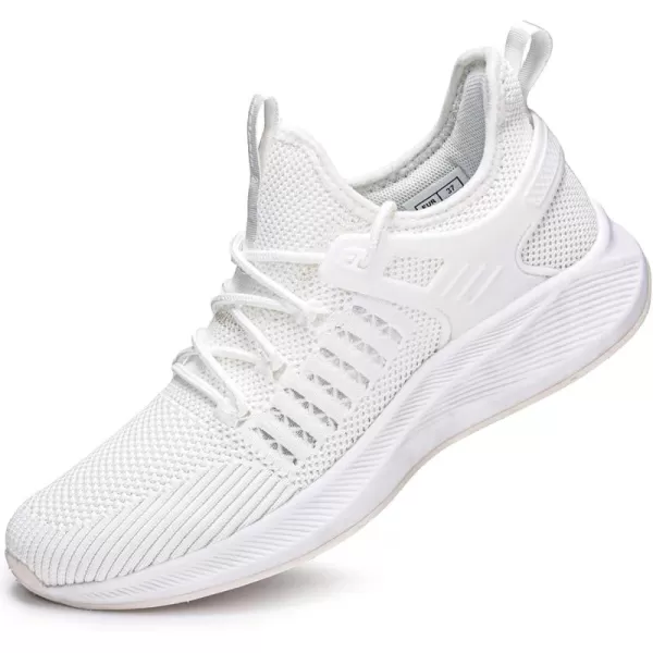 SDolphin Womens Walking Shoes Running  Tennis Gym Athletic Workout Nursing Comfortable Mesh Lightweight Non Slip Support Shoes All White