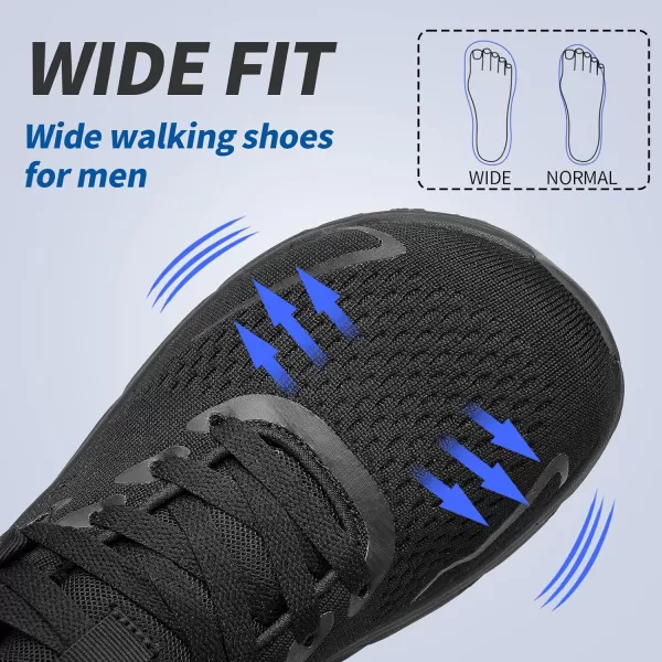imageSDolphin Mens Athletic Sneakers Black Lightweight Breathable MeshAll Black