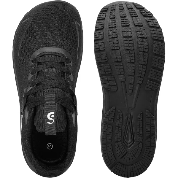 imageSDolphin Mens Athletic Sneakers Black Lightweight Breathable MeshAll Black