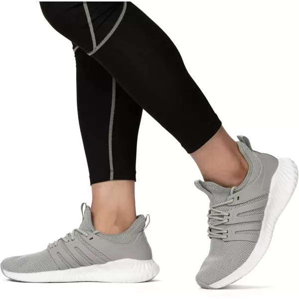 imageSDolphin Mens Mesh Athletic Sneakers Laceup BreathableGrey