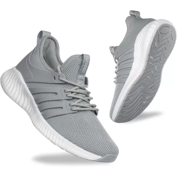 imageSDolphin Mens Mesh Athletic Sneakers Laceup BreathableGrey