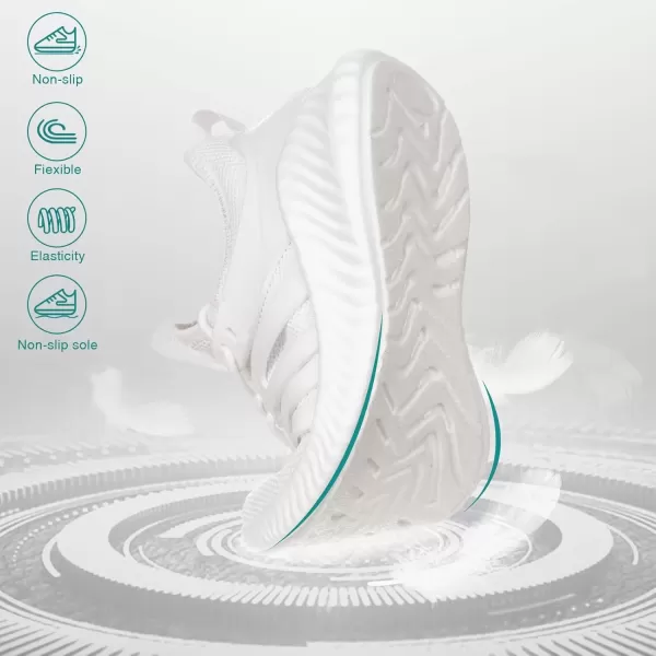 imageSDolphin Mens Mesh Athletic Sneakers Laceup BreathableWhite