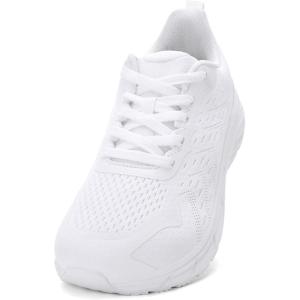 imageWide Toe Box Shoes for Men  Wide Width Walking Shoes Comfortable Athletic Running Tennis Jogging Workout Gym Sneakers for Swelling Bunion Plantar Fasciitis Feet NonSlip Rubber SoleWhite