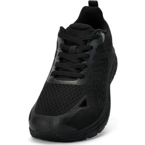imageWide Toe Box Shoes for Men  Wide Width Walking Shoes Comfortable Athletic Running Tennis Jogging Workout Gym Sneakers for Swelling Bunion Plantar Fasciitis Feet NonSlip Rubber SoleAll Black