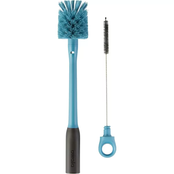 Owala 2in1 Water Bottle Brush Cleaner and Water Bottle Straw Cleaner Brush Water Bottle Brush with Removable Head and Twist n Hide Straw Brush Smokey BlueBrush  Water Bottle Boot