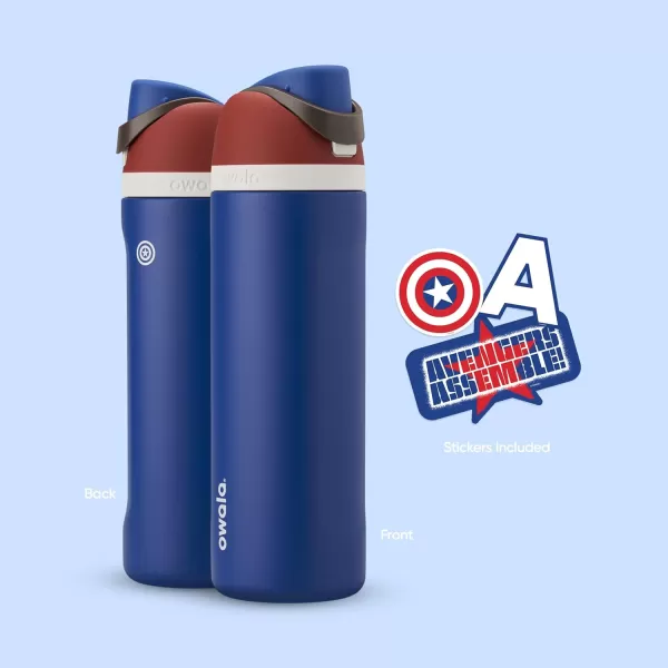 Owala Harry Potter FreeSip Insulated Stainless Steel Water Bottle with Straw BPAFree Sports Water Bottle Great for Travel 24 oz GryffindorCaptain America