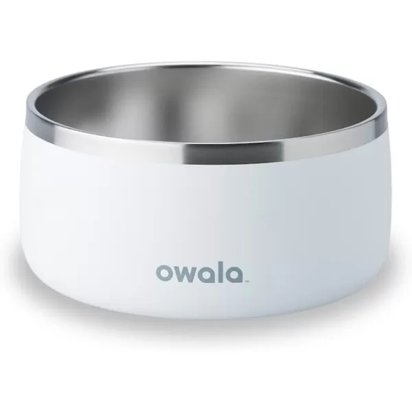 Owala Pet Bowl  Durable Stainless Steel Food and Water Bowl for Dogs Cats and All Pets NonSlip Base 48oz Black Very Very DarkShy Marshmallow