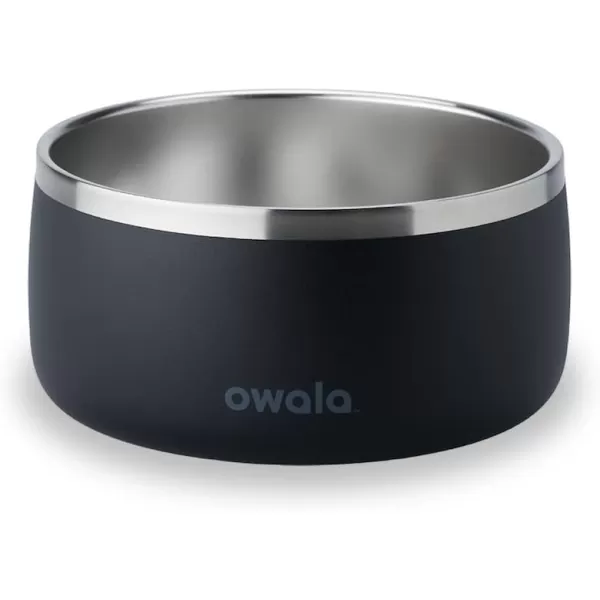 Owala Pet Bowl  Durable Stainless Steel Food and Water Bowl for Dogs Cats and All Pets NonSlip Base 48oz Black Very Very DarkVery  Very Dark