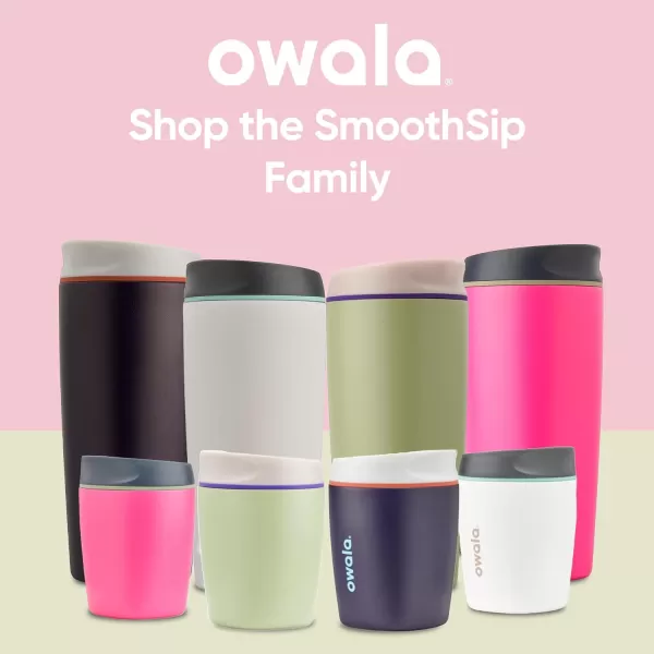 Owala SmoothSip Insulated Stainless Steel Coffee Tumbler Reusable Iced Coffee Cup Hot Coffee Travel Mug Perfect for Cappuccino BPA Free 10 oz Gray CloudscapeTelescope Tales