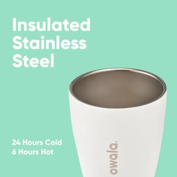 Owala SmoothSip Insulated Stainless Steel Coffee Tumbler Reusable Iced Coffee Cup Hot Coffee Travel Mug Perfect for Cappuccino BPA Free 10 oz Gray CloudscapeCloudscape