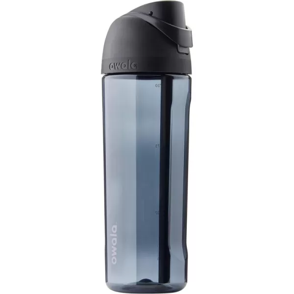 Owala FreeSip Clear Tritan Plastic Water Bottle with Straw BPAFree Sports Water Bottle Great for Travel 25 Oz Very Very DarkVery  Very Dark