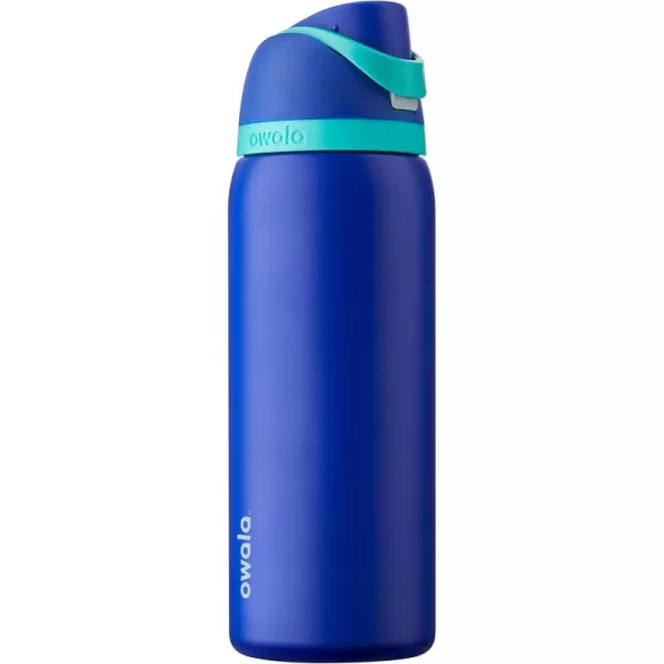 Owala FreeSip Insulated Stainless Steel Water Bottle with Straw BPAFree Sports Water Bottle Great for Travel 32 Oz Smooshed Blueberry