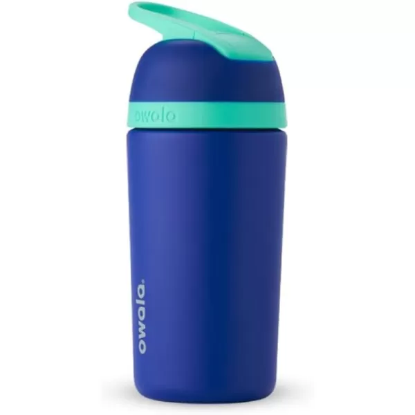 Owala Kids Flip Insulated StainlessSteel Water Bottle with Straw and Locking Lid 14Ounce BrownTeal Mint Chocolate ChipBlue  Teal