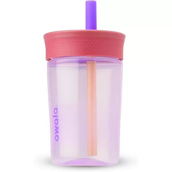 Owala Kids Insulation BPAFree Plastic Tumbler with Spill Resistant Flexible Straw Easy to Clean Kids Water Bottle Great for Travel Dishwasher Safe 15 Oz Orange and Peach WatermelonLilac Rocket