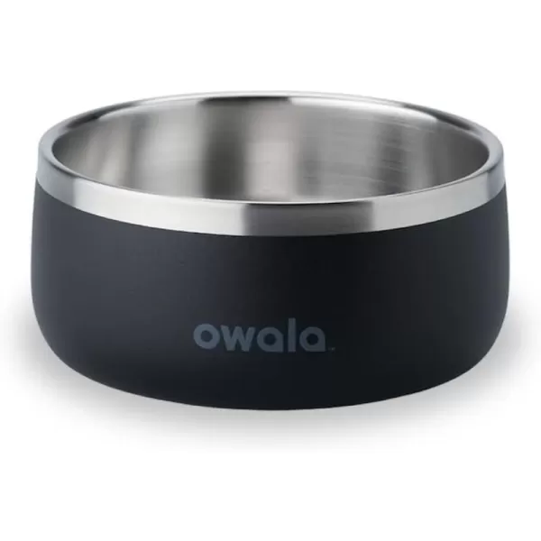 Owala Pet Bowl  Durable Stainless Steel Food and Water Bowl for Dogs Cats and All Pets NonSlip Base 48oz Black Very Very DarkVery  Very Dark