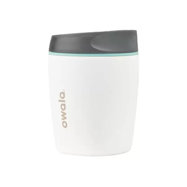 Owala SmoothSip Insulated Stainless Steel Coffee Tumbler Reusable Iced Coffee Cup Hot Coffee Travel Mug Perfect for Cappuccino BPA Free 10 oz Gray CloudscapeCloudscape