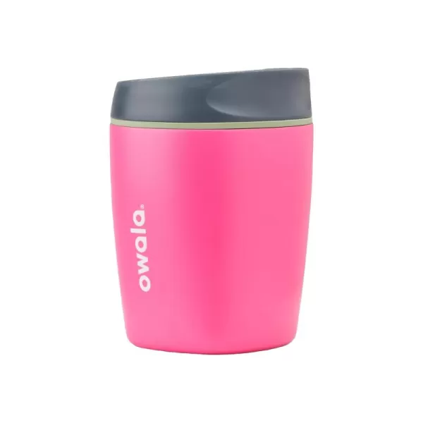 Owala SmoothSip Insulated Stainless Steel Coffee Tumbler Reusable Iced Coffee Cup Hot Coffee Travel Mug Perfect for Cappuccino BPA Free 10 oz Gray CloudscapeWatermelon Breeze