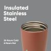 imageOwala SmoothSip Slider Insulated Stainless Steel Coffee Tumbler Reusable Iced Coffee Cup Hot Coffee Travel Mug BPA Free 12 oz GreyBlue High DiveCozy Cocoa