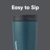 imageOwala SmoothSip Slider Insulated Stainless Steel Coffee Tumbler Reusable Iced Coffee Cup Hot Coffee Travel Mug BPA Free 12 oz GreyBlue High DiveHigh Dive