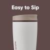 imageOwala SmoothSip Slider Insulated Stainless Steel Coffee Tumbler Reusable Iced Coffee Cup Hot Coffee Travel Mug BPA Free 12 oz GreyBlue High DiveVanilla Bean