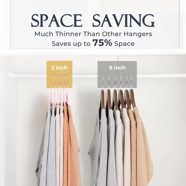 HOUSE DAY Pink Velvet Hangers 60 Pack Premium NonSlip Felt Clothes Sturdy Heavy Duty Coat Durable Hangers for Suits Space Saving with No Hanger Mark 360 Swivel Rotating Rose Gold HookSakura Pink