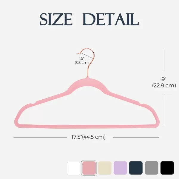 HOUSE DAY Pink Velvet Hangers 60 Pack Premium NonSlip Felt Clothes Sturdy Heavy Duty Coat Durable Hangers for Suits Space Saving with No Hanger Mark 360 Swivel Rotating Rose Gold HookSakura Pink