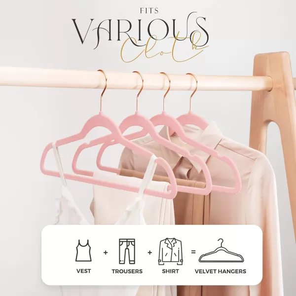 HOUSE DAY Premium Velvet Hangers NonSlip Thin Flocked Felt Hangers Sturdy Clothes Hangers Heavy Duty Coat Hangers ampamp Suit Hangers Durable Suit Hangers for Closet Space Saving 20 Pack Lt PinkLight Pink