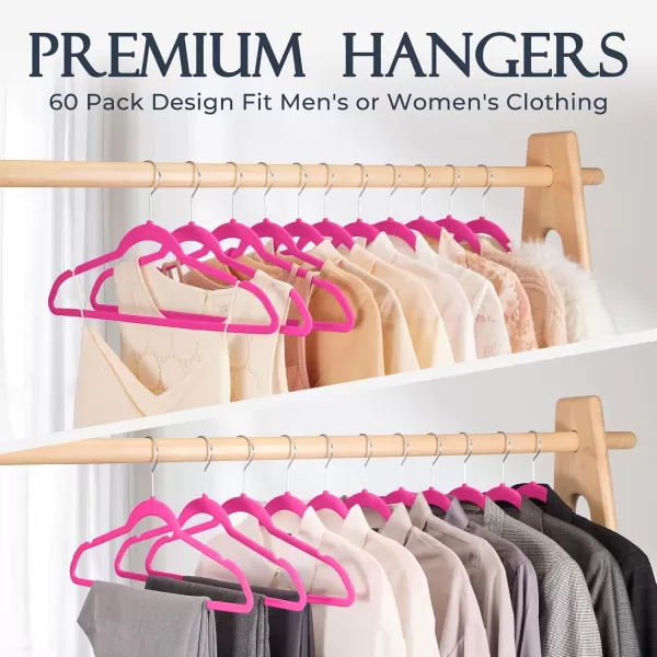 HOUSE DAY Premium Velvet Hangers NonSlip Thin Flocked Felt Hangers Sturdy Clothes Hangers Heavy Duty Coat Hangers ampamp Suit Hangers Durable Suit Hangers for Closet Space Saving 20 Pack Lt PinkRosy Red