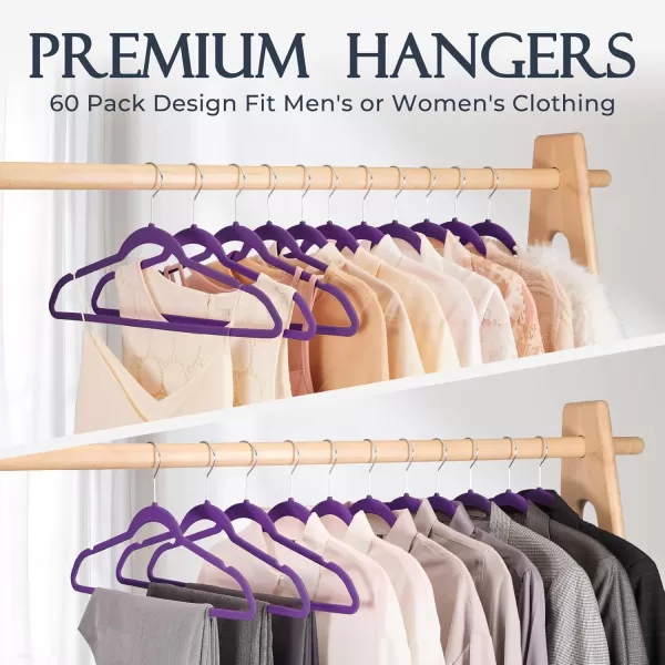 HOUSE DAY Premium Velvet Hangers NonSlip Thin Flocked Felt Hangers Sturdy Clothes Hangers Heavy Duty Coat Hangers ampamp Suit Hangers Durable Suit Hangers for Closet Space Saving 20 Pack Lt PinkNoble Purple