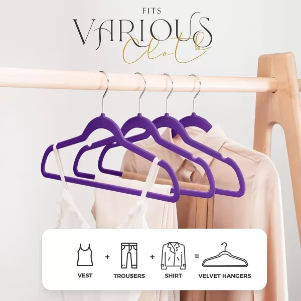 HOUSE DAY Premium Velvet Hangers NonSlip Thin Flocked Felt Hangers Sturdy Clothes Hangers Heavy Duty Coat Hangers ampamp Suit Hangers Durable Suit Hangers for Closet Space Saving 20 Pack Lt PinkNoble Purple