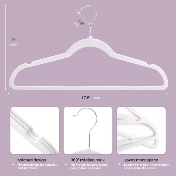 HOUSE DAY Premium Velvet Hangers NonSlip Thin Flocked Felt Hangers Sturdy Clothes Hangers Heavy Duty Coat Hangers ampamp Suit Hangers Durable Suit Hangers for Closet Space Saving 20 Pack Lt PinkWhite