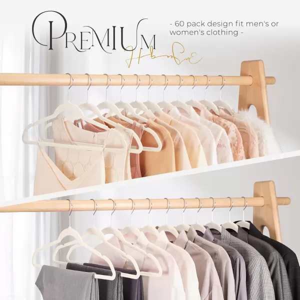 HOUSE DAY Premium Velvet Hangers NonSlip Thin Flocked Felt Hangers Sturdy Clothes Hangers Heavy Duty Coat Hangers ampamp Suit Hangers Durable Suit Hangers for Closet Space Saving 20 Pack Lt PinkIvory