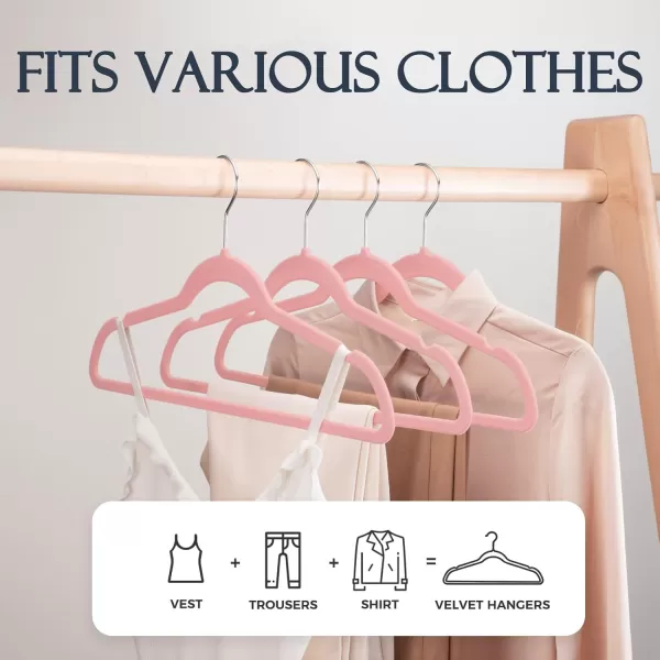 HOUSE DAY Premium Velvet Hangers NonSlip Thin Flocked Felt Hangers Sturdy Clothes Hangers Heavy Duty Coat Hangers ampamp Suit Hangers Durable Suit Hangers for Closet Space Saving 20 Pack Lt PinkLight Pink