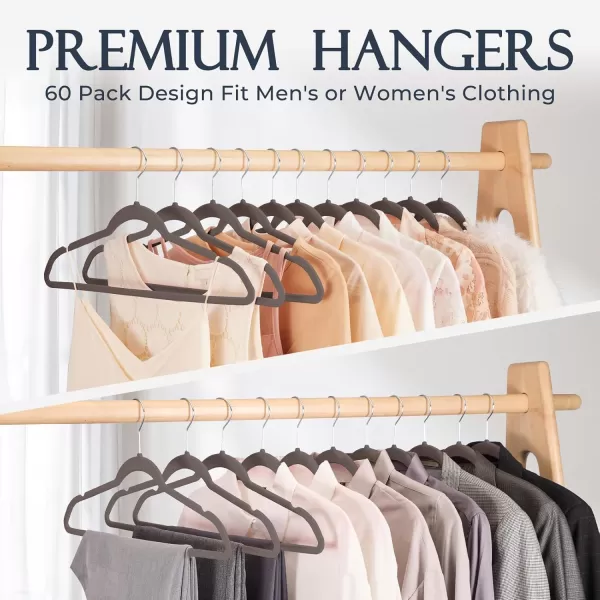 HOUSE DAY Premium Velvet Hangers NonSlip Thin Flocked Felt Hangers Sturdy Clothes Hangers Heavy Duty Coat Hangers ampamp Suit Hangers Durable Suit Hangers for Closet Space Saving 20 Pack Lt PinkTaupe