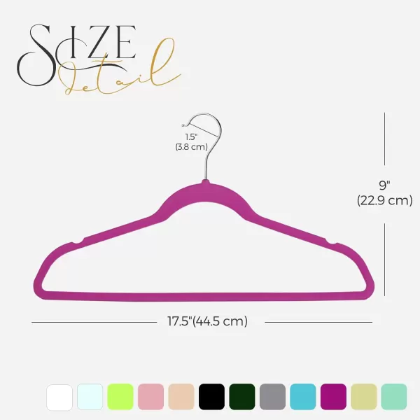 HOUSE DAY Premium Velvet Hangers 50 Pack NonSlip Flocked Felt Hangers Sturdy Clothes Hangers Heavy Duty Coat Hangers ampamp Suit Hangers Durable Slim Pink Hangers for Closet Space SavingRose Violet Silver