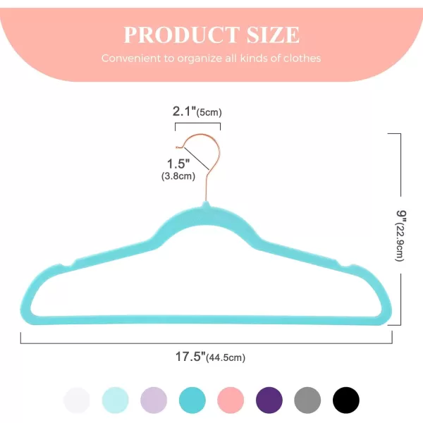 HOUSE DAY Premium Velvet Hangers 50 Pack NonSlip Flocked Felt Hangers Sturdy Clothes Hangers Heavy Duty Coat Hangers ampamp Suit Hangers Durable Slim Pink Hangers for Closet Space SavingWaterspout Blue Rose Gold