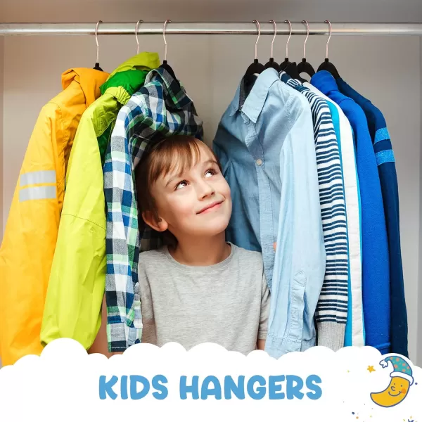 HOUSE DAY Velvet Kids Hangers 60 Pack Premium Childrens Hangers for Closet Ultra Thin Cute Hangers Kids Clothes Hanger Non Slip Kids Felt Hangers 14 Inch Small Hangers for Kids Clothes Hot PinkBlack