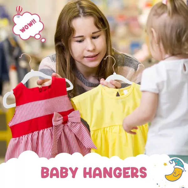 HOUSE DAY Velvet Kids Hangers 60 Pack Premium Childrens Hangers for Closet Ultra Thin Cute Hangers Kids Clothes Hanger Non Slip Kids Felt Hangers 14 Inch Small Hangers for Kids Clothes Hot PinkWhite