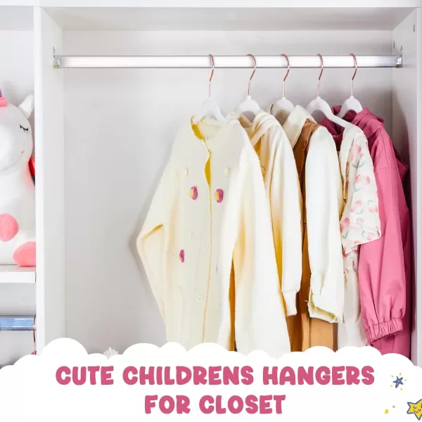 HOUSE DAY Velvet Kids Hangers 60 Pack Premium Childrens Hangers for Closet Ultra Thin Cute Hangers Kids Clothes Hanger Non Slip Kids Felt Hangers 14 Inch Small Hangers for Kids Clothes Hot PinkWhite